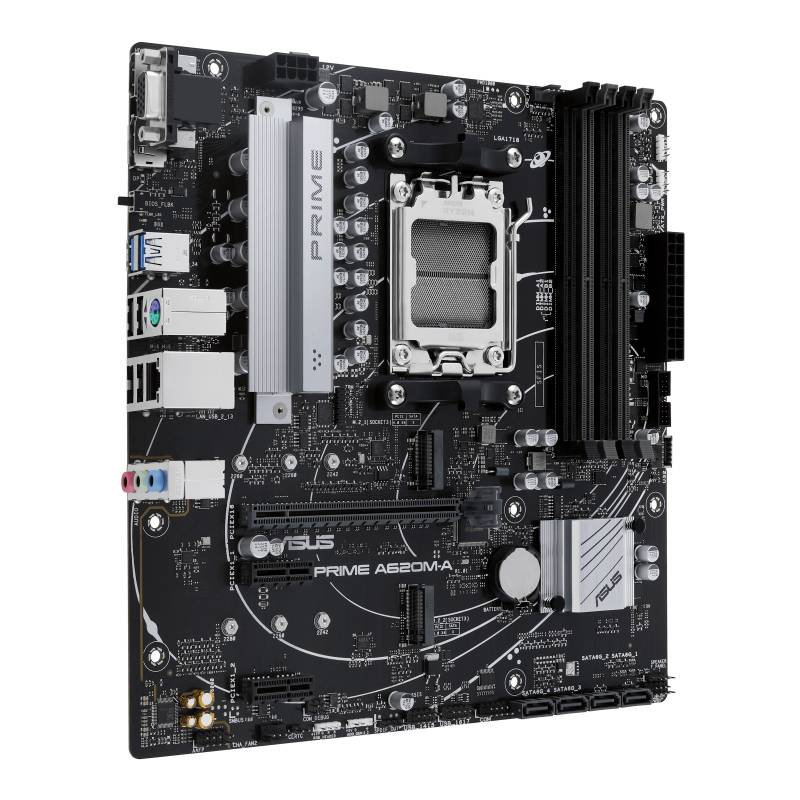 Placa Madre ASUS Prime A620M-A, AMD Socket AM5, 4xDIMM DDR5, DP, VGA, HDMI, 2xM.2, Micro-ATX (OT)