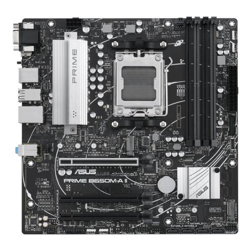 Placa Madre ASUS Prime B650M-A II, AMD Socket AM5, 4xDIMM DDR5, VGA, DP, HDMI, 2xM.2, Micro-ATX (OT)