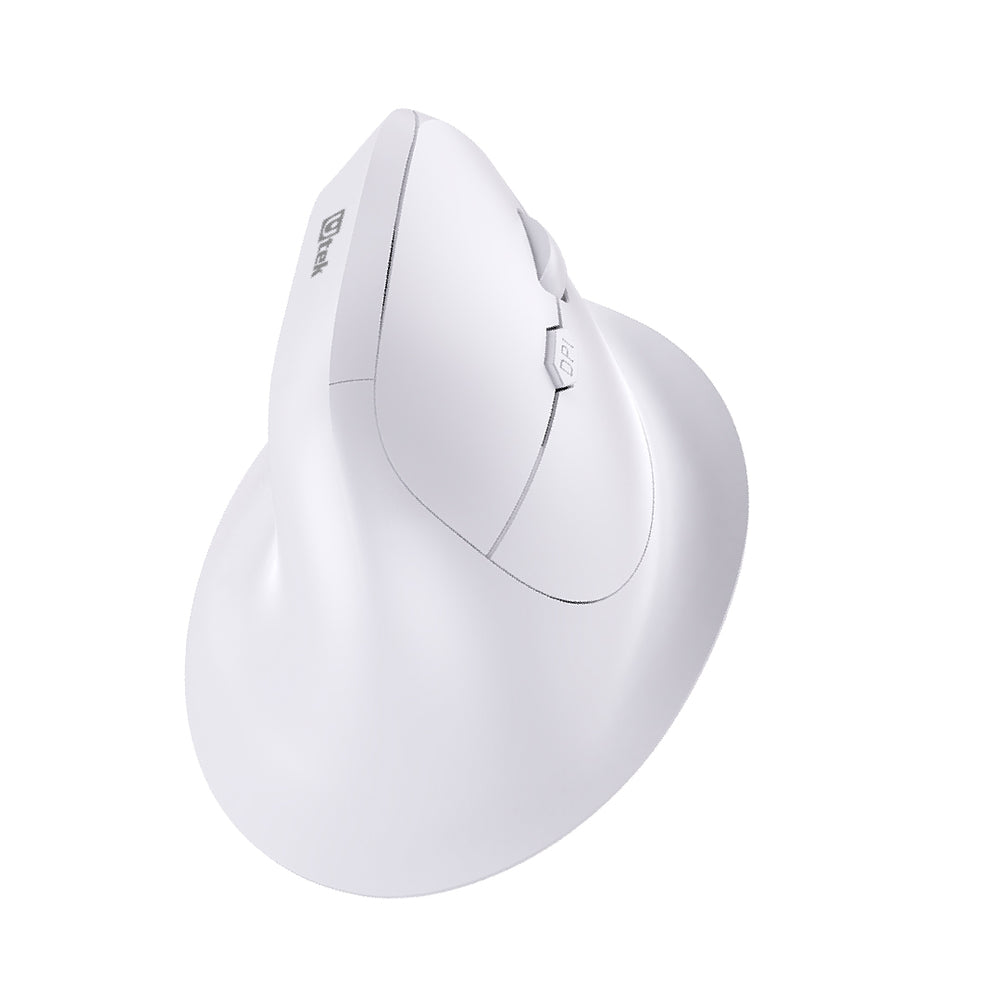 Mouse ergonómico inalámbrico 2.4gz + BT recargable Blanco UTEK (BAL)