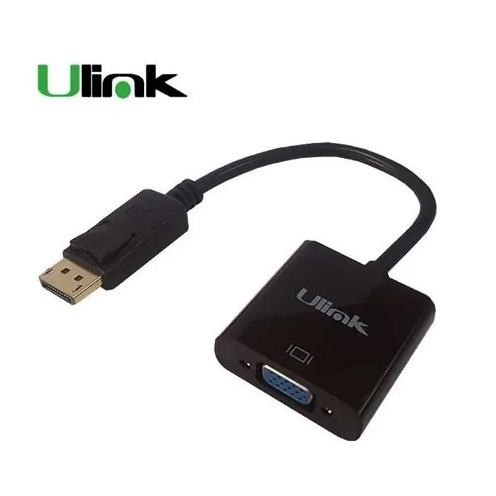 ADAPTADOR DE VIDEO DISPLAY PORT A VGA ULINK NEGRO