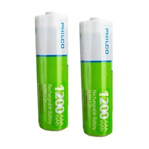 CARGADOR C/4 PILAS AAA 1200 MAH PRE-CARGADAS PHILCO (F)