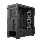 Gabinete Gamer SIEGE BLACK/3 FAN FRONT 1 FAN TRASERO/SIN FUENTE GAMEMAX (ot) - Foto 7