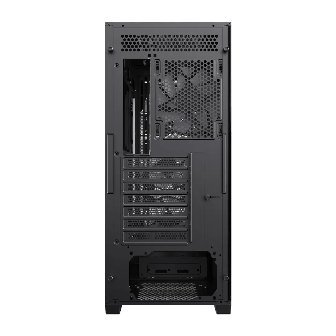 Gabinete Gamer SIEGE BLACK/3 FAN FRONT 1 FAN TRASERO/SIN FUENTE GAMEMAX (ot)