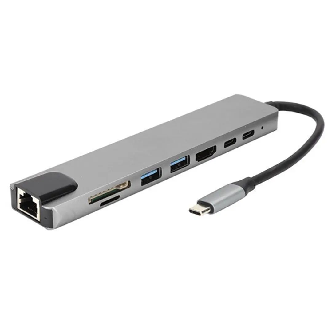 HUB ADAPTADOR 8 EN 1 USB-C PHILCO (F)