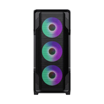 Gabinete Gamer SIEGE BLACK/3 FAN FRONT 1 FAN TRASERO/SIN FUENTE GAMEMAX (ot) - Foto 3