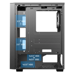 Gabinete Gamer PRISM/2FAN TOP/1 TRAS SIN FUENTE GAMEMAX (ss) - Foto 6