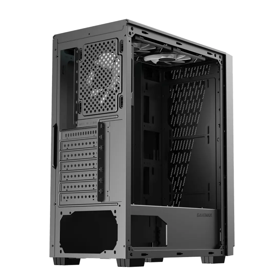 Gabinete Gamer PRISM/2FAN TOP/1 TRAS SIN FUENTE GAMEMAX (ss)