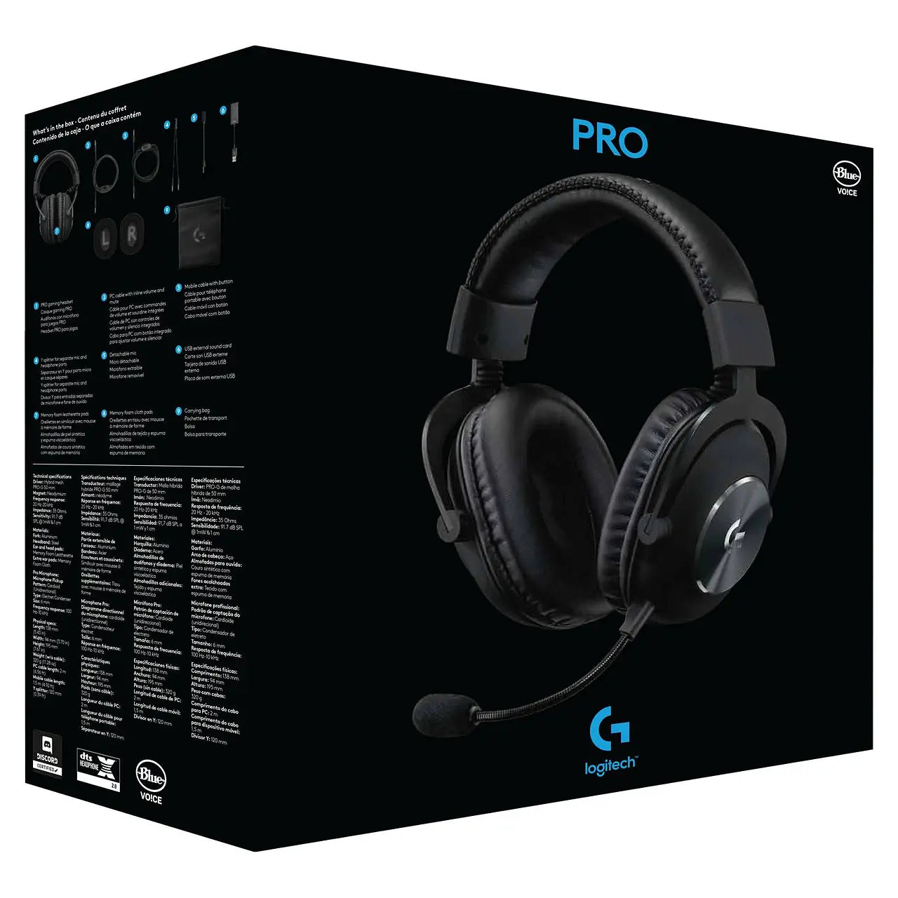 Audífonos Gamer Headset LOGITECH G PRO X Premium Negro(rp)
