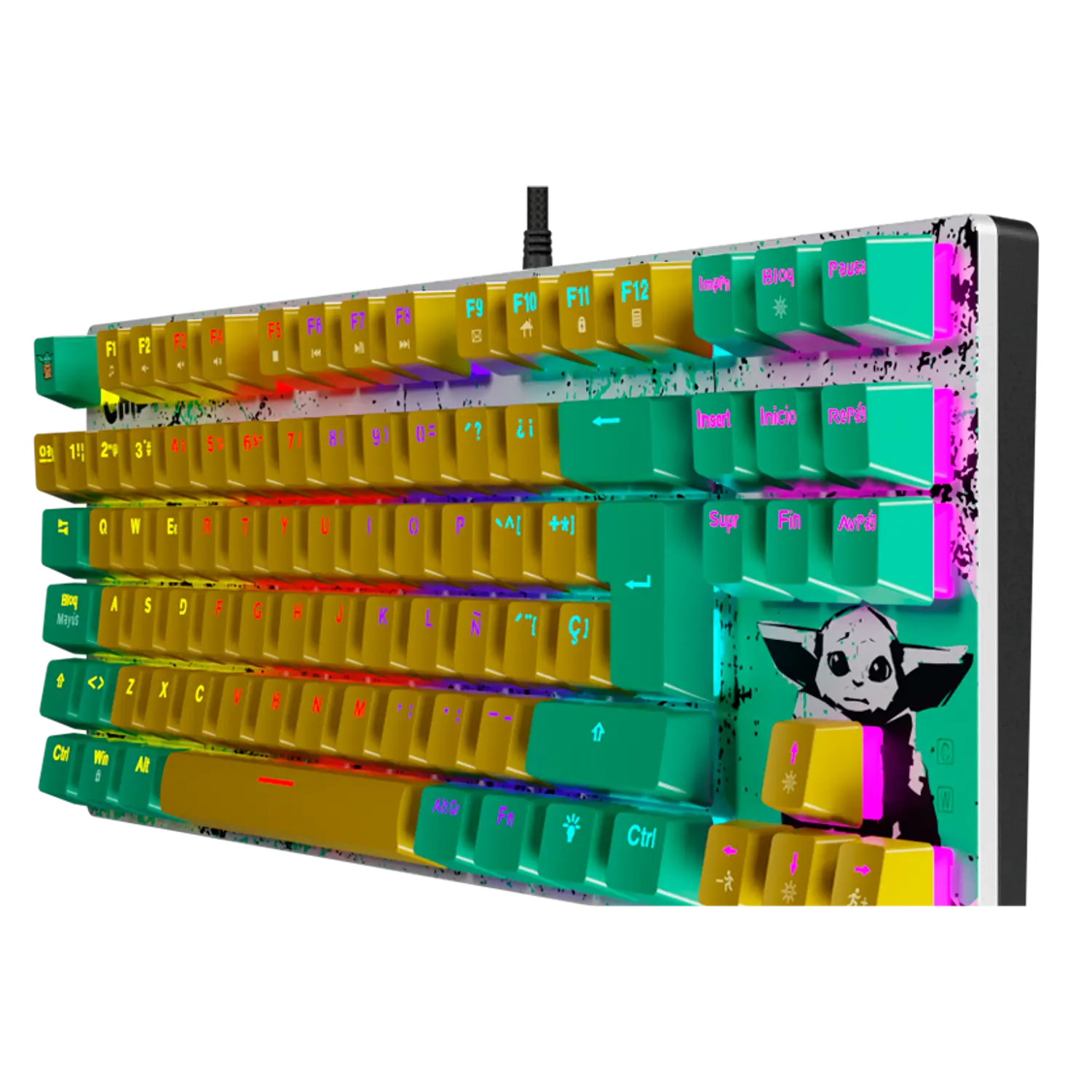 Teclado Gamer Edición Star Wars Primus Gaming Grogu Ballista81T KB Brown (ex)