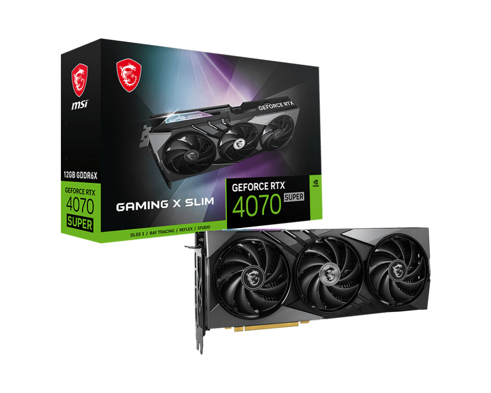 Tarjeta de Video MSI Nvidia GeForce RTX 4070 SUPER 12G GAMING X SLIM, 21 Gbps, 192-bit (OP)