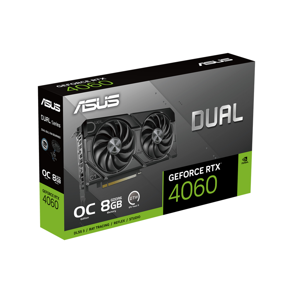 Tarjeta de Video ASUS Dual Nvidia GeForce RTX 4060 OC Edition, 8GB GDDR6, 128-bit, PCIe 4.0 (OP)