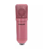 Kit Micrófono de Estudio Philco Rosado – Soporte + Pop Filter + USB Sound Card (rp) - Foto 3