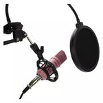 Kit Micrófono de Estudio Philco Rosado – Soporte + Pop Filter + USB Sound Card (rp) - Foto 5