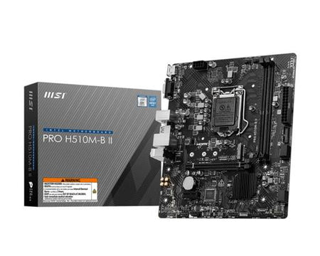 Placa Madre MSI PRO H510M-B II, Socket LGA 1200, DDR4, Micro-ATX, HDMI/VGA, USB 3.2 Gen 1
