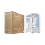 Gabinete ASUS A31 Plus ATX Blanco con 4 Ventiladores ARGB de 120 mm (op) - Foto 5