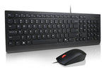 Kit Teclado y Mouse con Cable Lenovo Essential USB | Español | Negro | P/N 4X31R64424 - Foto 1