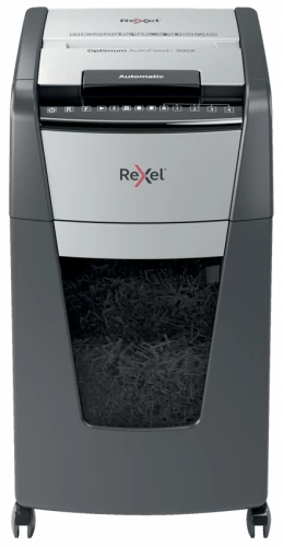 TRITURADORA AUTO+300X / CHALLA 4X25MM / P4 / HASTA 300 HOJAS AUTOMÁTICAMENTE / PAPELERO 60L / 55DBA / TIEMPO FUNC. 1HR / GARANTÍA 2 AÑOS (CCO)