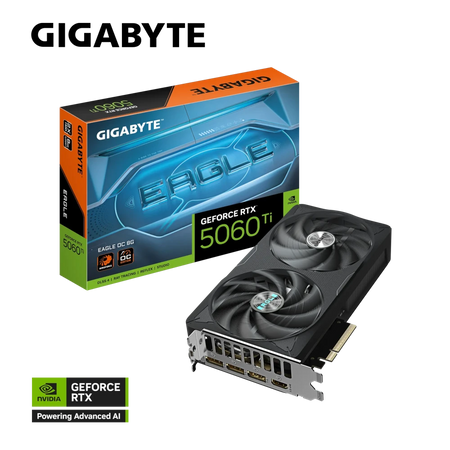 Tarjeta de Video - Gigabyte RTX 5060 Ti EAGLE OC 8G - 8 GB GDDR7 (128 bits) - PCI-E 5.0 - DisplayPort/HDMI (OP)