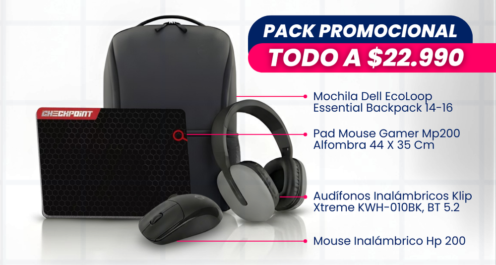 🎒 Pack Vuelve Pro  Mochila + Audífonos Bluetooth + Mouse + Mousepad XL