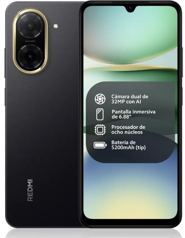 🟡 XIAOMI REDMI A5 4G DUAL SIM | 64GB | 3GB RAM | NEGRO | SMARTPHONE ECONÓMICO Y FUNCIONAL (bre)