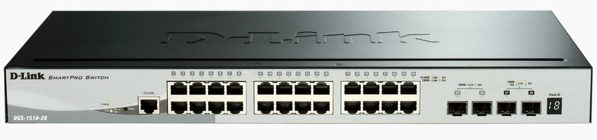 28-Ports Gigabit - 24-Ports Gigabit 4-Ports SFP+ D-Link Switch DGS-1510-28X
