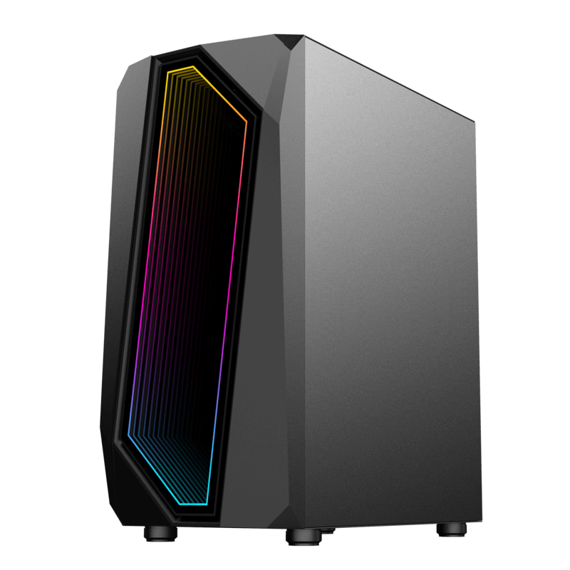 Gabinete Gamer TIME BANDIT/2 FAN TOP RGB 1 FAN REAR/SIN FUENTE GAMEMAX (os)
