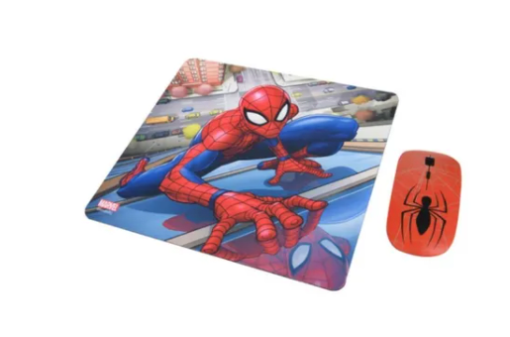 Kit MousePad + Mouse Inalámbrico Disney Marvel Spider-Man 2 (rp)