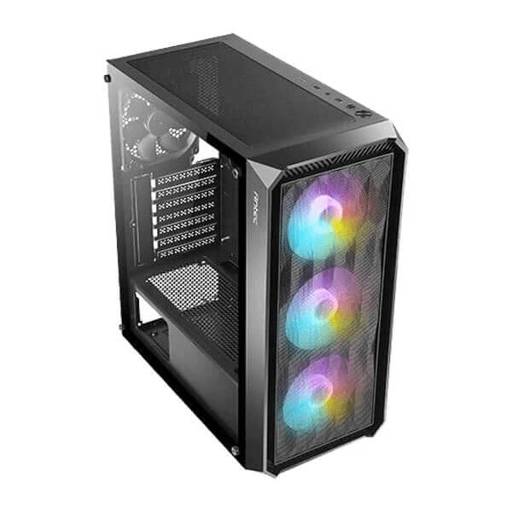 Gabinete Gamer Antec NX292 ARGB, Mid Tower, E-ATX, ATX, m-ATX, ITX, 4 Ventiladores, Negro (os)