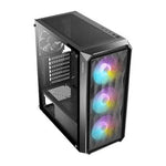 Gabinete Gamer Antec NX292 ARGB, Mid Tower, E-ATX, ATX, m-ATX, ITX, 4 Ventiladores, Negro (os) - Foto 1