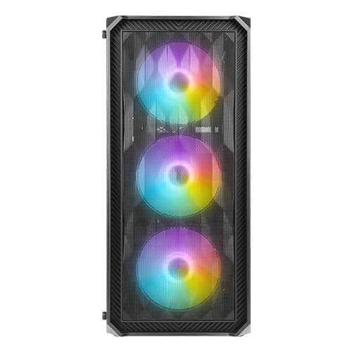 Gabinete Gamer Antec NX292 ARGB, Mid Tower, E-ATX, ATX, m-ATX, ITX, 4 Ventiladores, Negro (os)