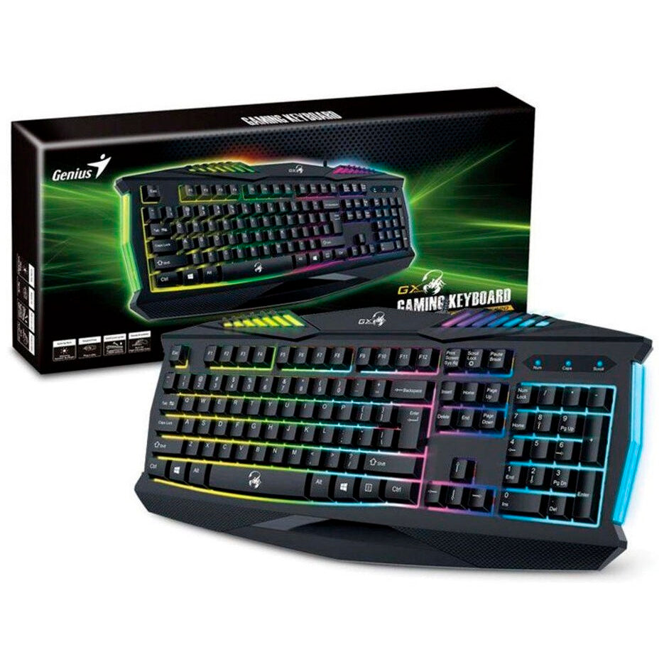 TECLADO GENIUS USB SCORPION GAMING K220 ILUMINACION 7 COLOR (ca)
