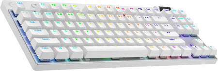 Teclado Mecánico Logitech G Pro X TKL (Switch GX Brown Tactile, LIGHTSPEED, Inglés, Blanco(ca)