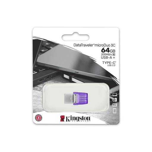 Pendrive Kingston MicroDuo 3C 64GB USB-C / USB-A (rp)
