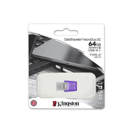 Pendrive Kingston MicroDuo 3C 64GB USB-C / USB-A (rp)