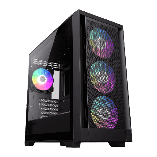 Gabinete Gamer DEFENDER MESH/1 FAN ARGB/ATX/MATX/SIN FUENTE GAMEMAX (os)