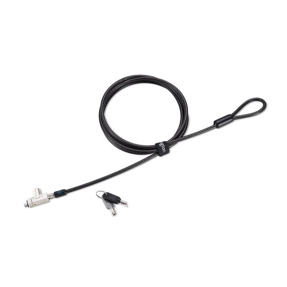 Kensington Slim Cable de Bloqueo Para Portátil - 1.80m Cable - Cierre con llave - Acero al carbono - Para Portátil (AM)