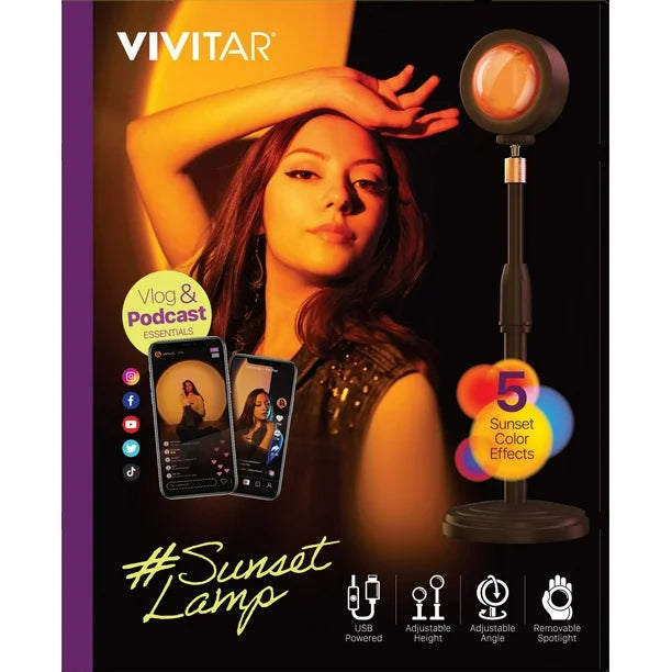 Lampara luz led con los colores del sunset Vivitar (am)