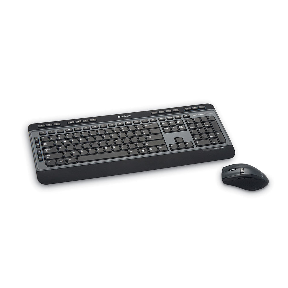 KIT TECLADO MOUSE VERBATIM INALAMBICOS DONGLE USB INGLES NEGRO