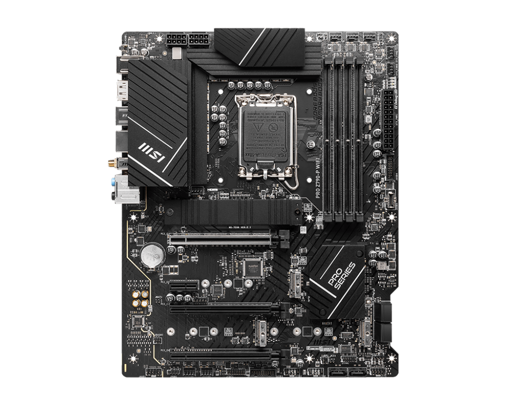 Placa Madre MSI PRO Z790-P WIFI DDR5, Intel LGA1700, 4xDDR5, HDMI, DP, 4x.M2, 6x SATA, Wi-Fi 6E, ATX (OP)