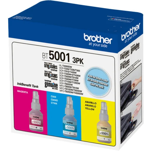 Pack 3x Botella de Tinta Brother BT5001