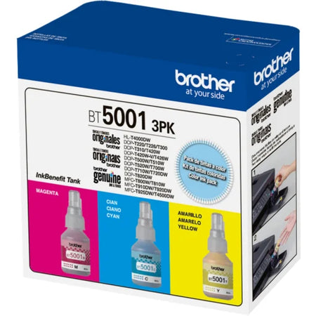 Pack 3x Botella de Tinta Brother BT5001