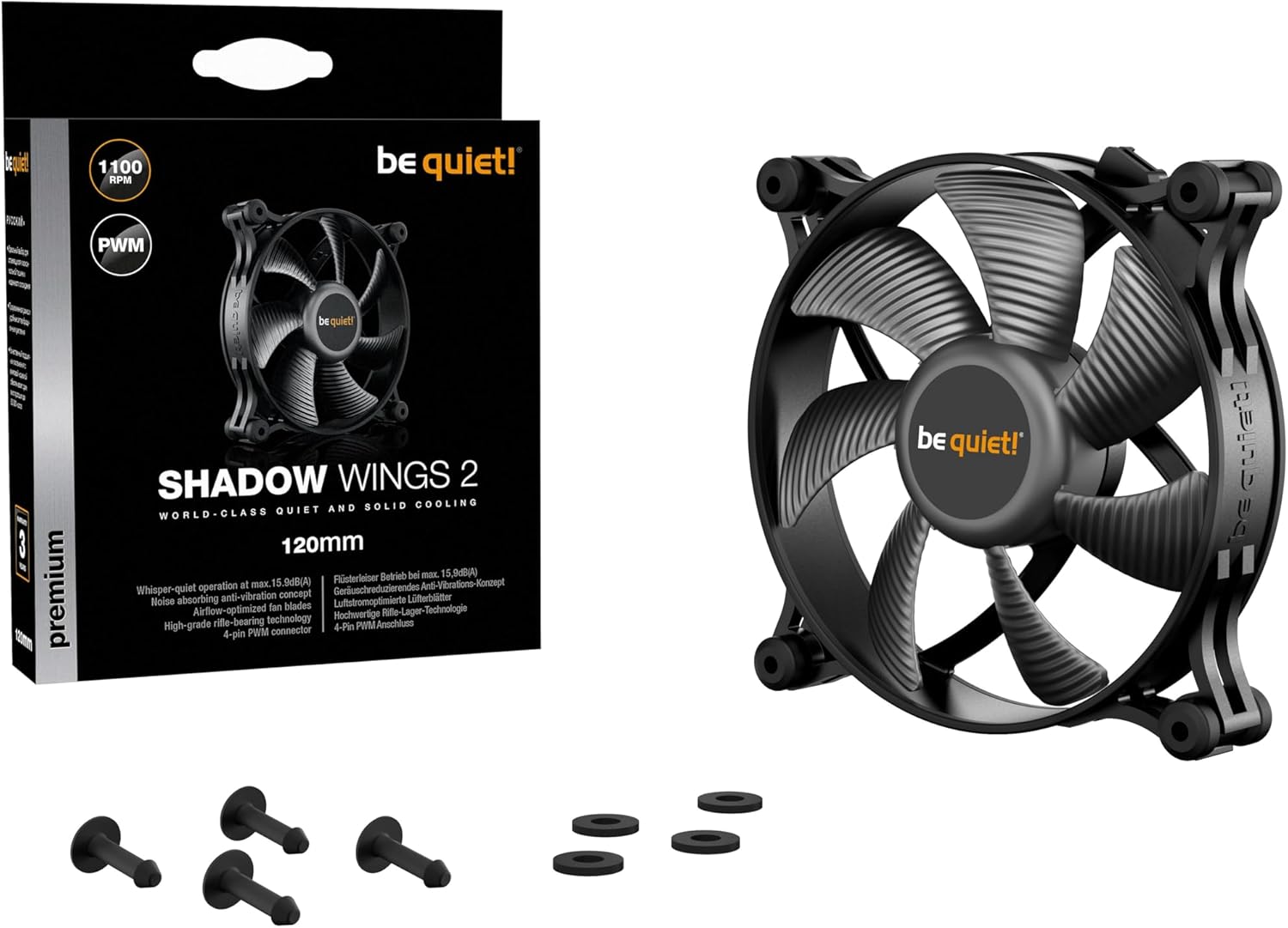 VENTILADOR SILENCIOSO SHADOW 20 mm SHADOW WINGS 2 PWM