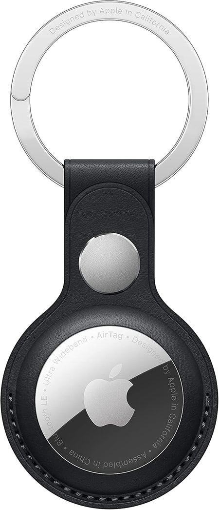 🟡 LLAVERO APPLE AIRTAG LEATHER KEY RING | MIDNIGHT | CUERO ORIGINAL | ELEGANCIA FUNCIONAL (ca)