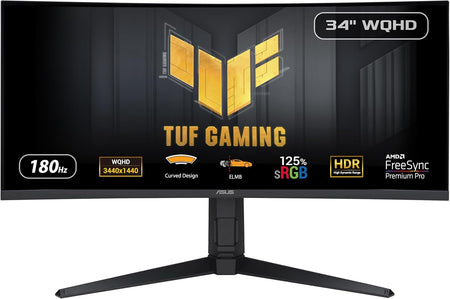 ASUS TUF Gaming - Monitor curvo de 34 pulgadas 1440P 1500R