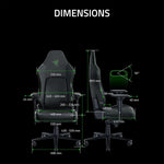 Razer Iskur V2 - Silla Gamer con soporte lumbar adaptable - Negro-Verde (ca) - Foto 5