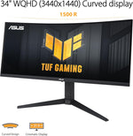 ASUS TUF Gaming - Monitor curvo de 34 pulgadas 1440P 1500R - Foto 4
