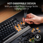 Teclado Gamer - Razer BlackWidow V4 - 75% - (Orange Switches) - Mecánico - RGB - USB 8 2.0 - Inglés - Black (ca) - Foto 4