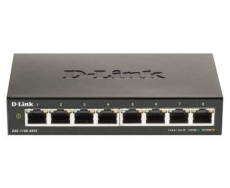 DGS-1100-08v2 8-Ports Gigabit Easy Smart Switch DLINK