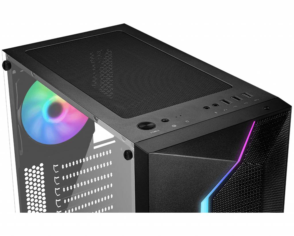 Gabinete Gamer MAG VAMPIRIC 100R/1FAN FRGB/ATX/MATX/SIN FUENTE MSI (os)