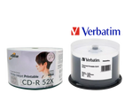 DVD-R VERBATIM IMPRIMIBLES 4.7 GB PACK 50 UNID + CD-R 700 MB IMPRIMIBLES MARCA CURSOR PACK 50 UNIDADES - Foto 1